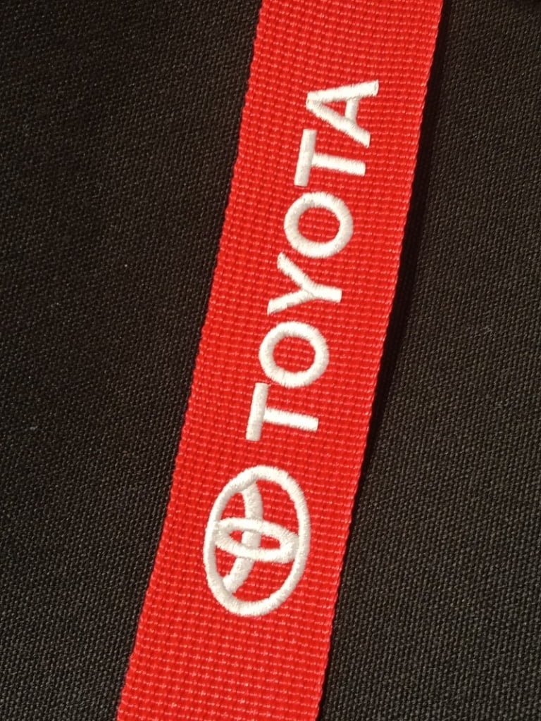 Embroidered Toyota logo