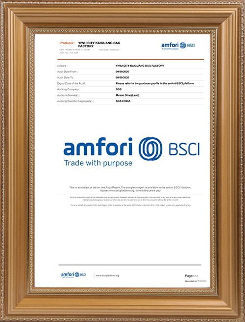 BSCI Certificate