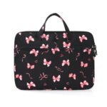 Corduroy black laptop bag