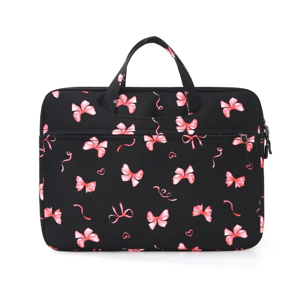 Corduroy black laptop bag