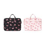 blakc and pink laptop bag
