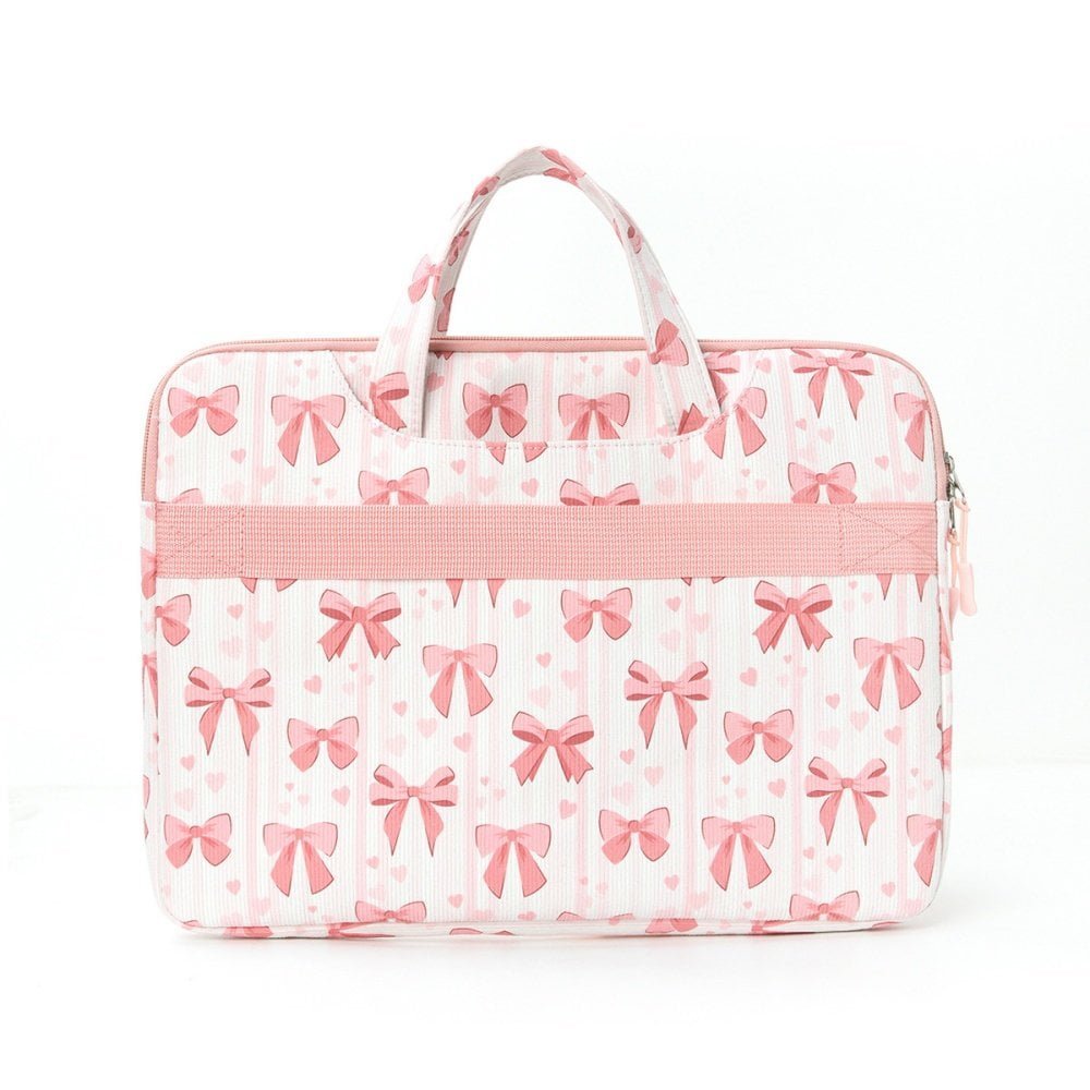 pink laptop tote bag