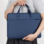 blue tote laptop bag