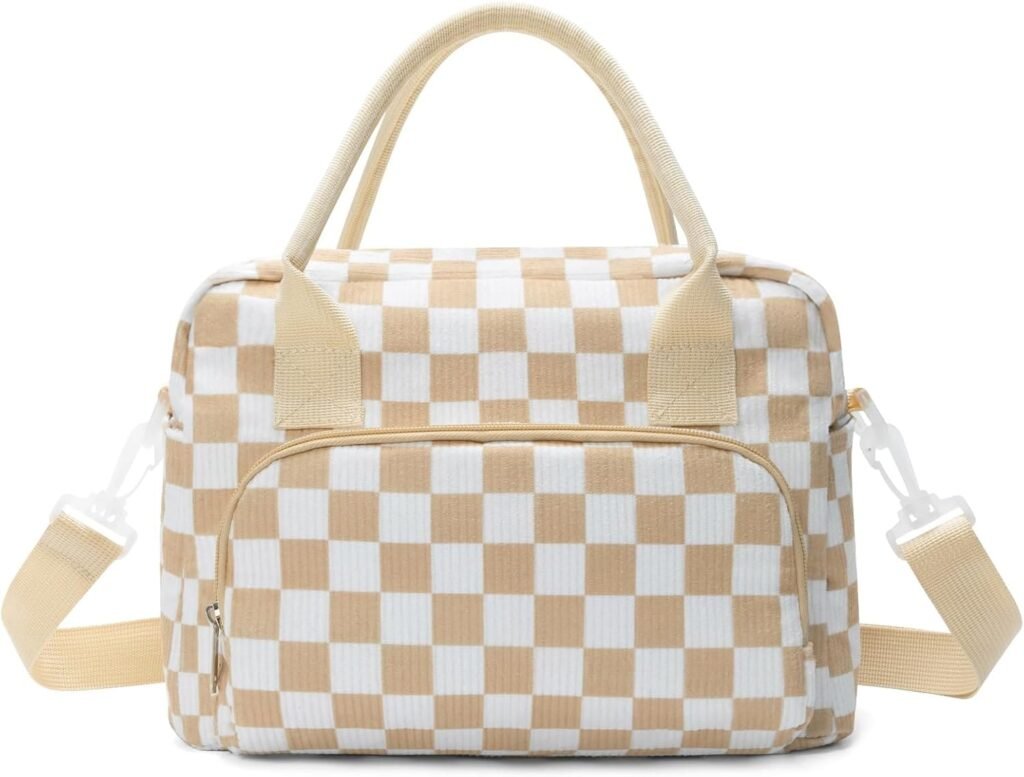 brown Checkerboard lunch bag