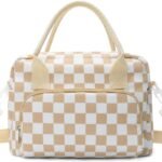 brown Checkerboard lunch bag