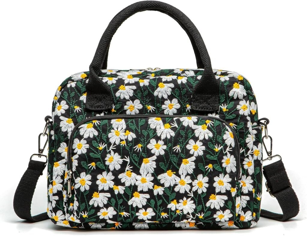 custom black daisy bag