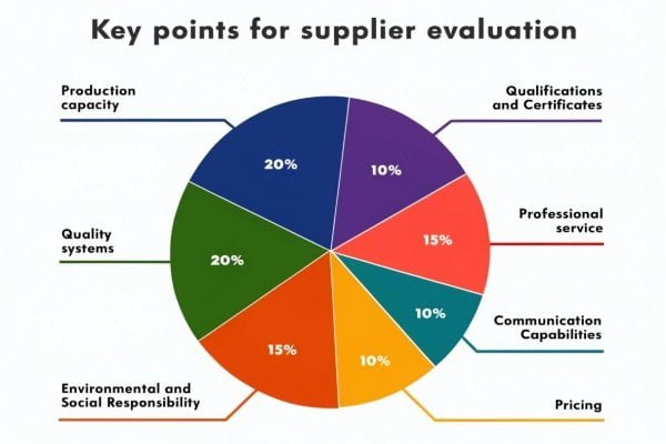 Manufacturer evaluation criteria matrix