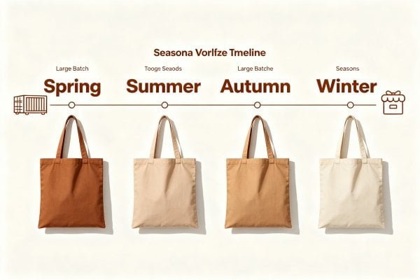 North American seasonal tote bag ordering