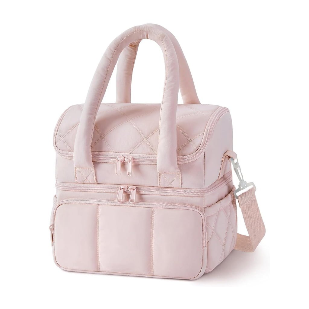 pink puffer cooler bag