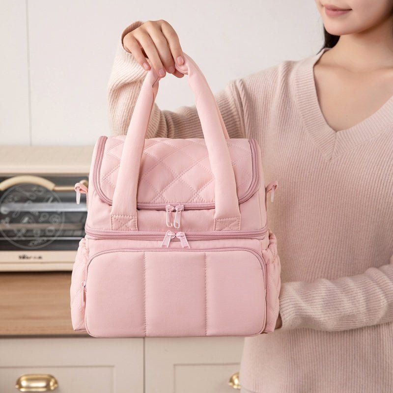 pink Lunch Cooler Quilted