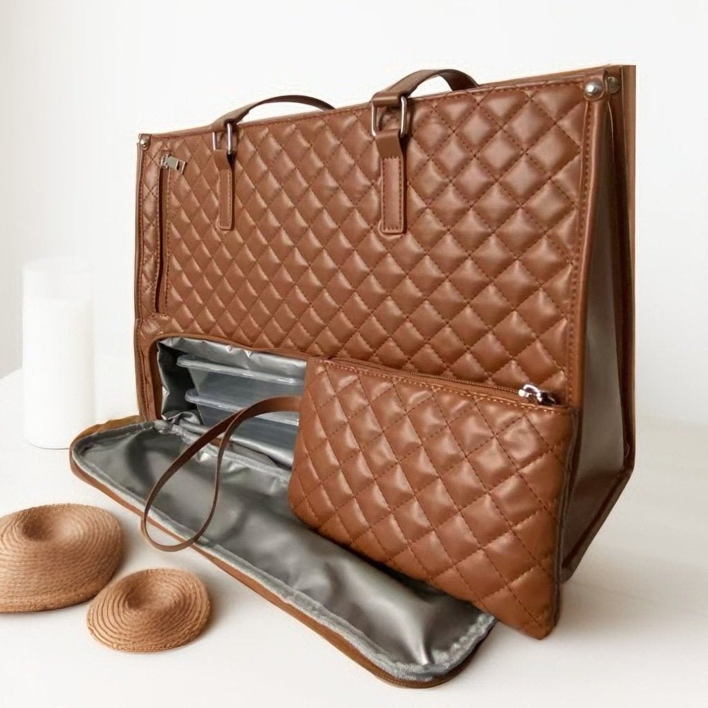laptop tote bag with insulated lunch compartment