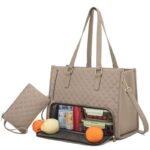 tote bag with insulated lunch compartment