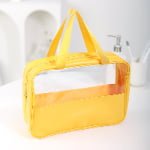 yellow cosmetic bag for makeup