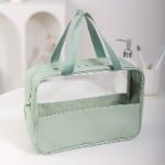 green travel cosmetic bags
