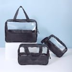 black cosmetic bag transparent