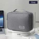 gray cable organizer travel bag​ size