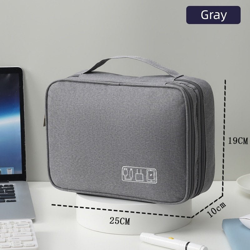 gray cable organizer travel bag​ size