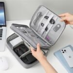 personalize small travel cable organizer bag​