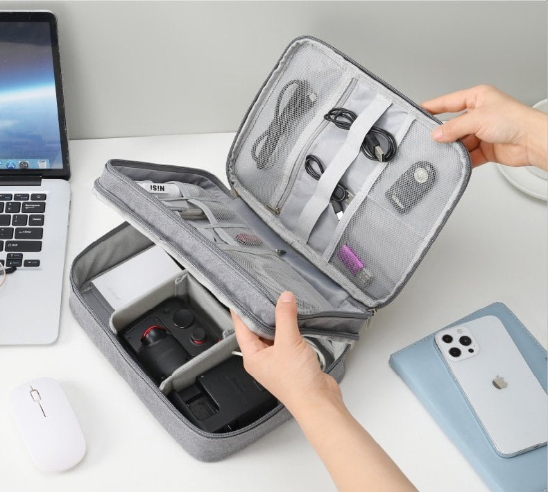 personalize small travel cable organizer bag​