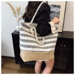 grey tote bag beach​