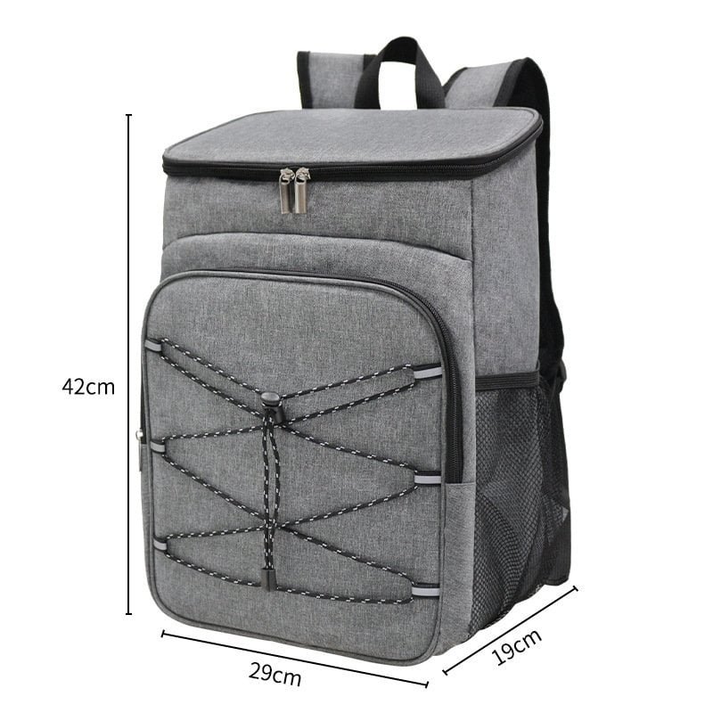 gray backpack cooler bags