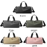 Multicolored gym tote bag with shoe compartment