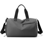 black gym tote bag with shoe compartment