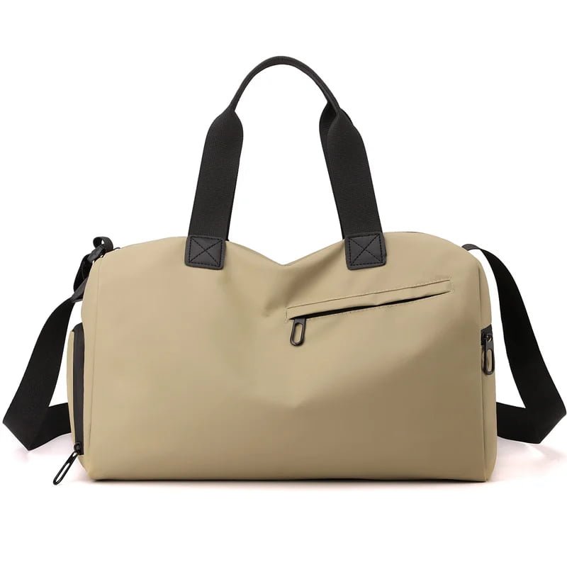 coffee gym tote bag with shoe compartment