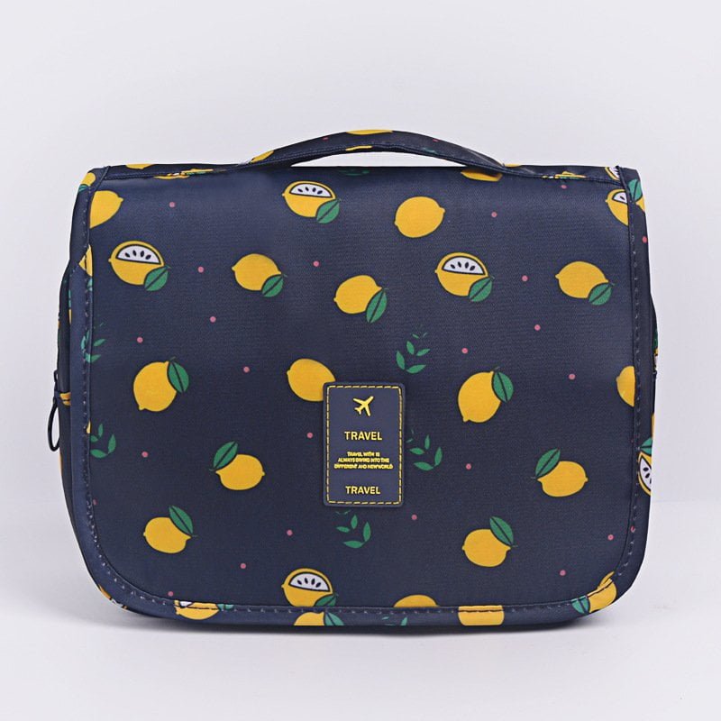 black Pineapple large travel toiletry bag