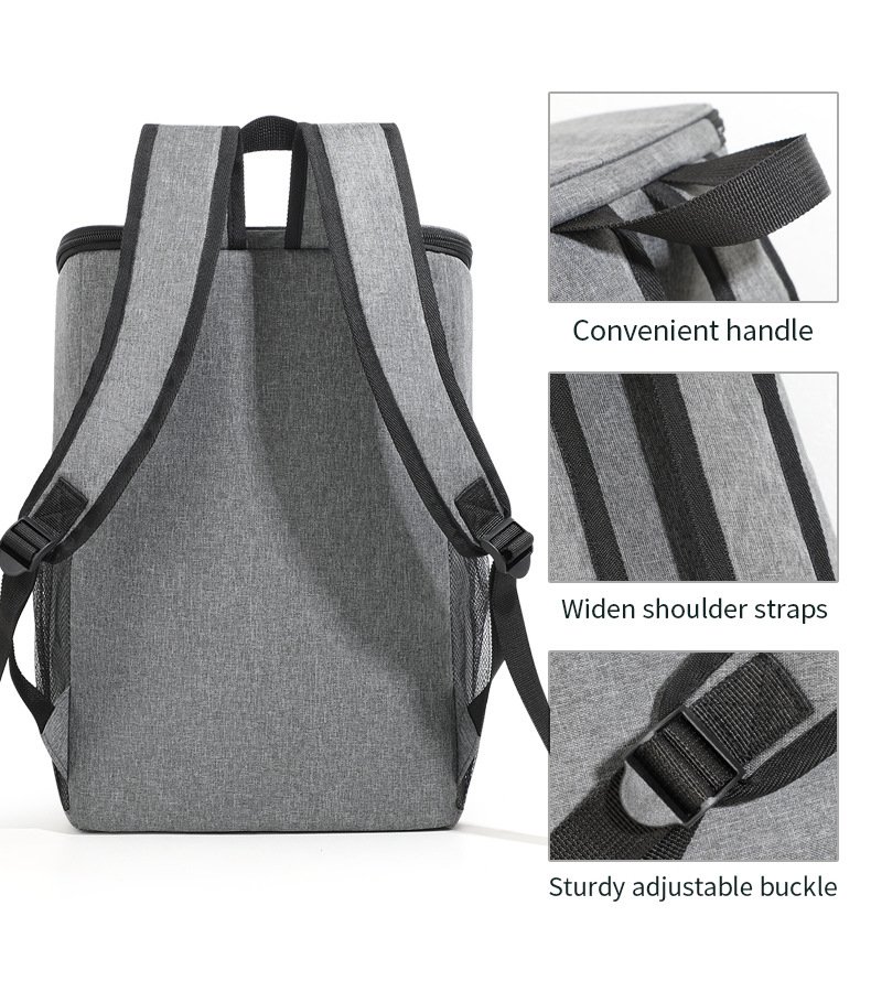 unisex shoulder picnic ice pack thermal refrigeration 3 layers fabric multi-layer compartment branded bulk