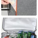 outdoor carry shoulder picnic ice pack refrigeration fresh keeping 3 layers material multi compartment space