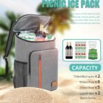 portable outdoor shoulder picnic ice pack refrigeration 3 layers fabric multi-layer pocket space bulk supply