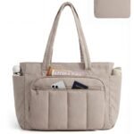 quilted puffy tote bag​