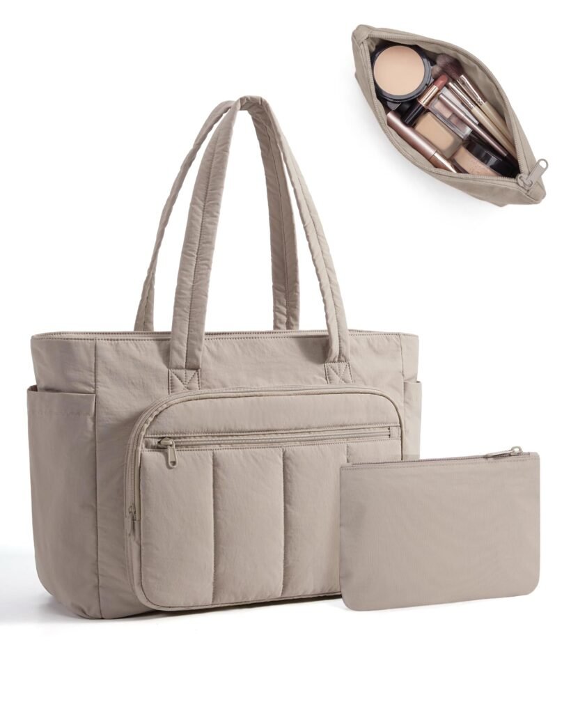 puffy quilted tote bag