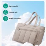 quilted puffer tote bag