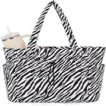 Zebra puffer tote bag