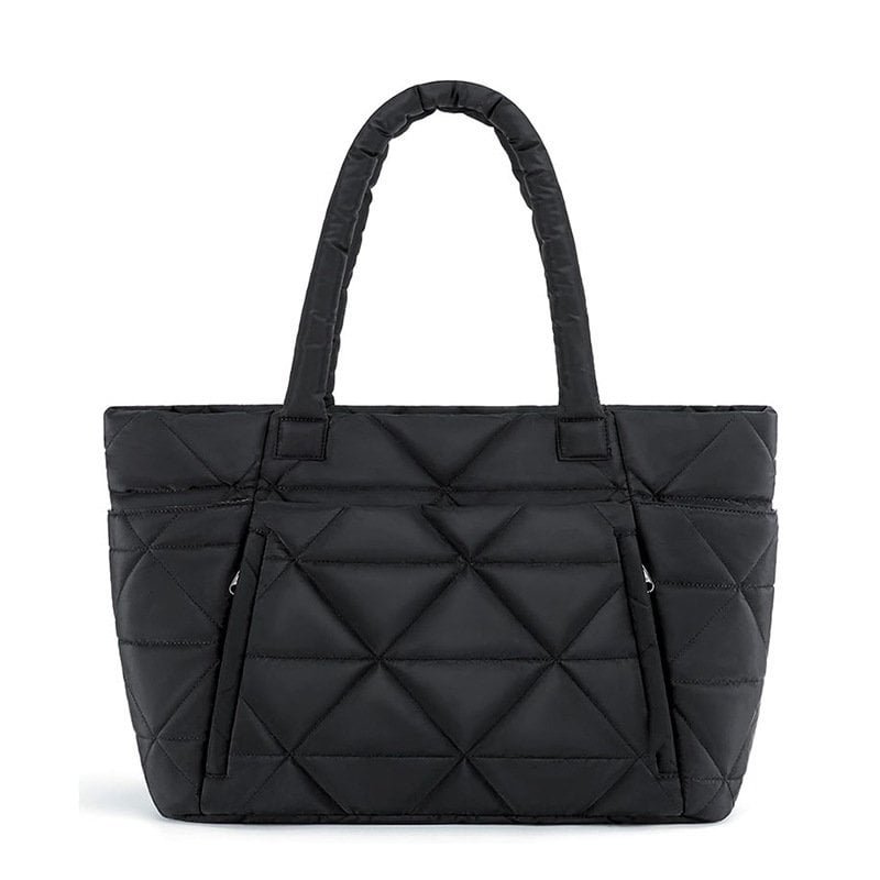 black Diamond Puffer Tote Bag