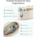 Multiple pockets Puffer Tote Bag