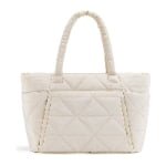 white Diamond Puffer Tote Bag