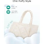 womens puffer tote bag