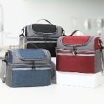 Multicolored insulated lunch bag