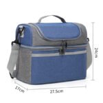 blue lunch bag insulated​ size