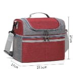 red adult lunch bag​ size