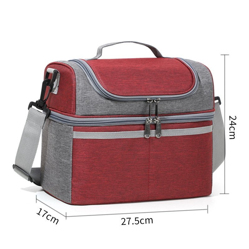 red adult lunch bag​ size