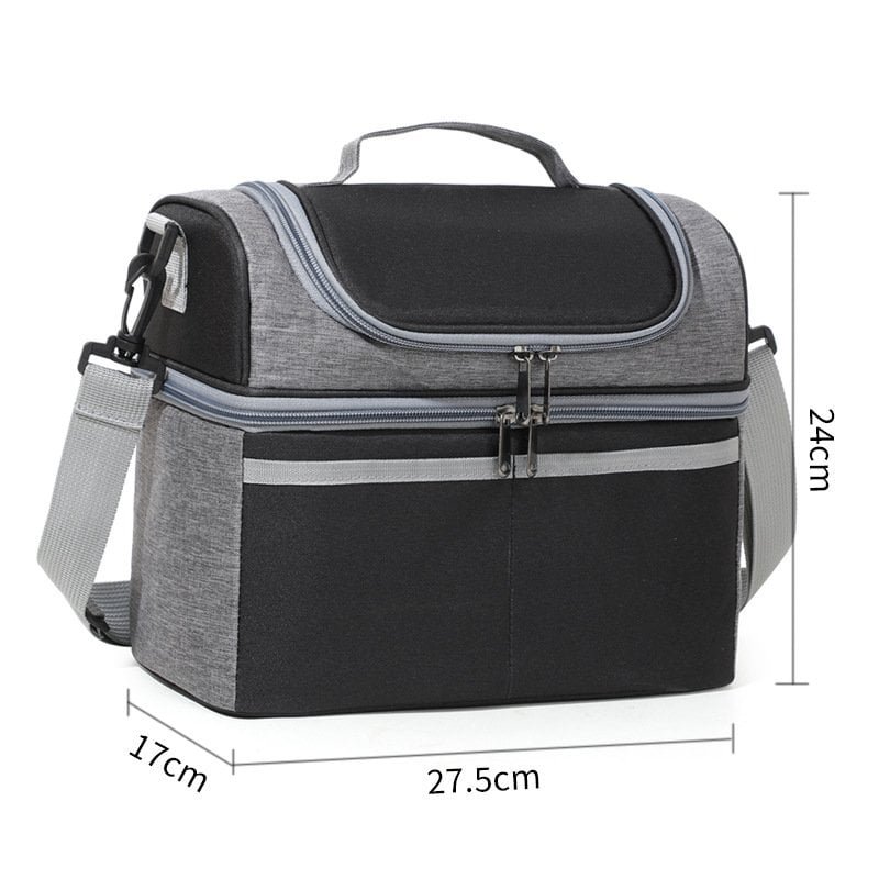 black adult lunch bag​ size