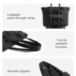 black puffy tote bag​