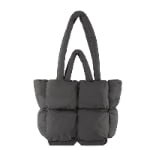 grey Puffer Tote Bag