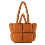 orange Puffer Tote Bag