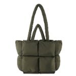 green Puffer Tote Bag