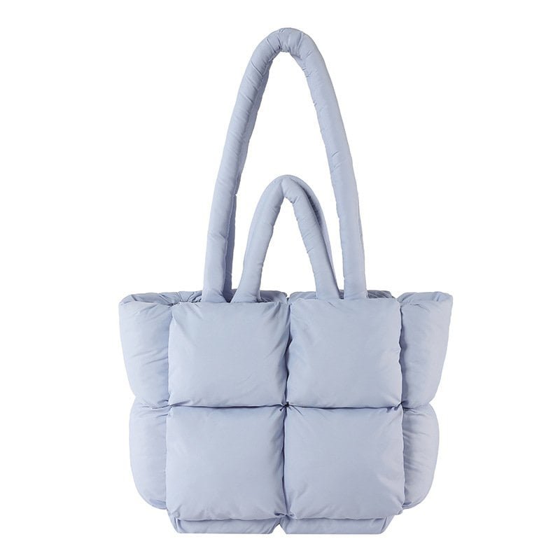 blue Puffer Tote Bag